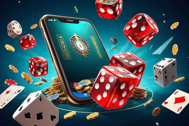 Tampilan virtual sport dengan grafik modern di layar digital